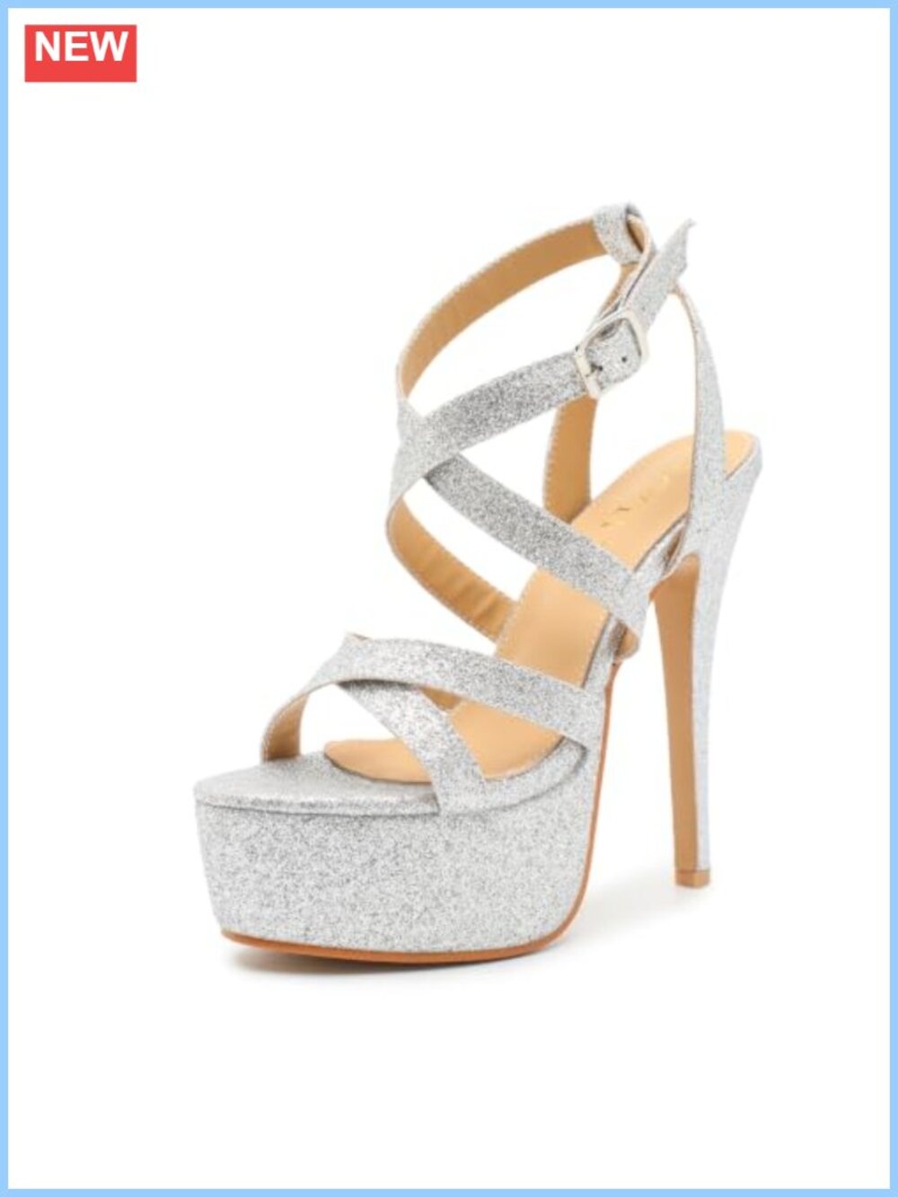 Womens Platform High Heel Sandals Crisscross Open Toe Party Shoes
